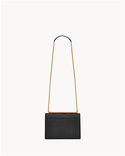 ysl borsa coccodrillo|SUNSET LARGE IN PELLE GOFFRATA COCCODRILLO .